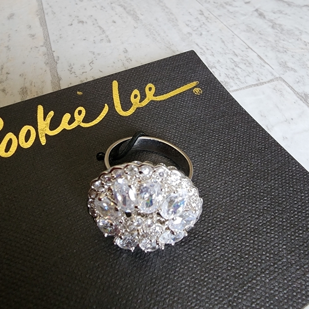 Cookie Lee silver bling jewel ring NWT - Picture 5 of 13
